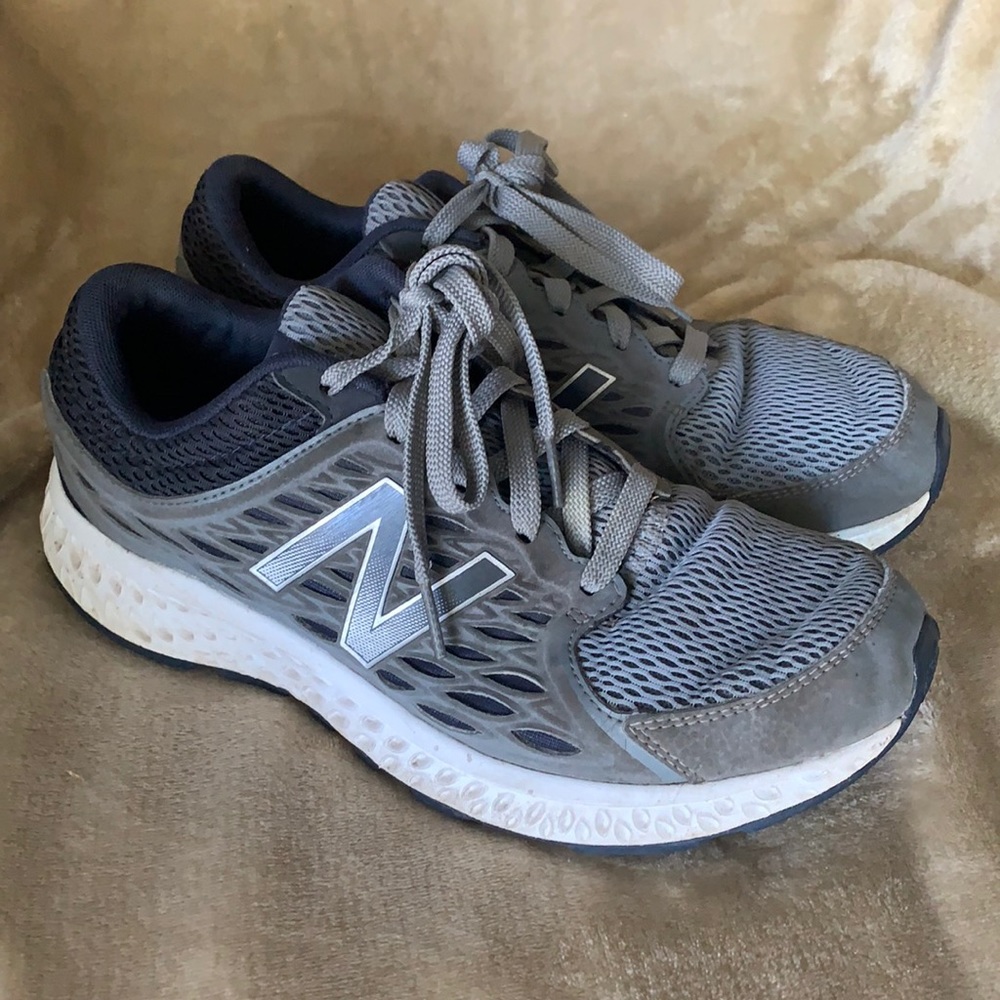 New Balance Gray and White Sneakers